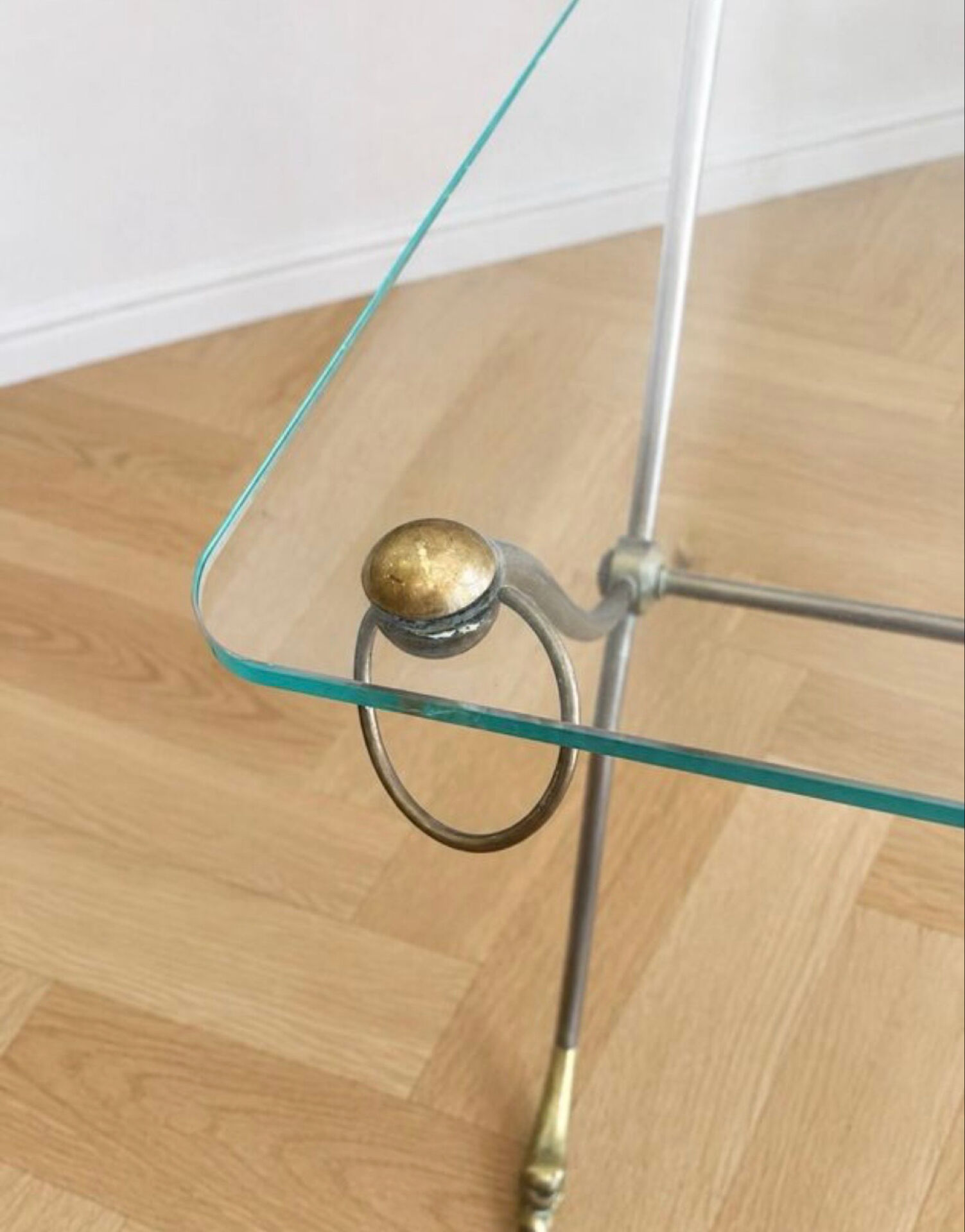 Coffee table by Maison Jansen with swan necks.