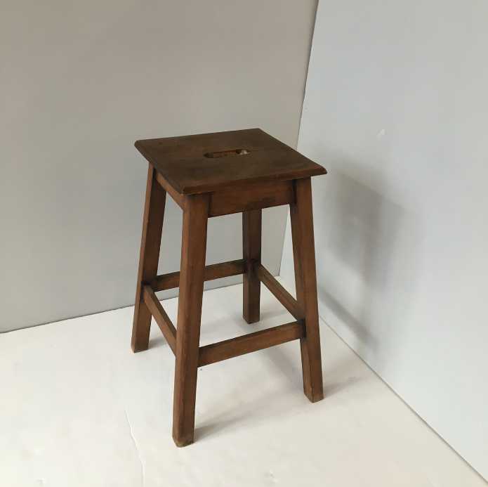 Antique square stool