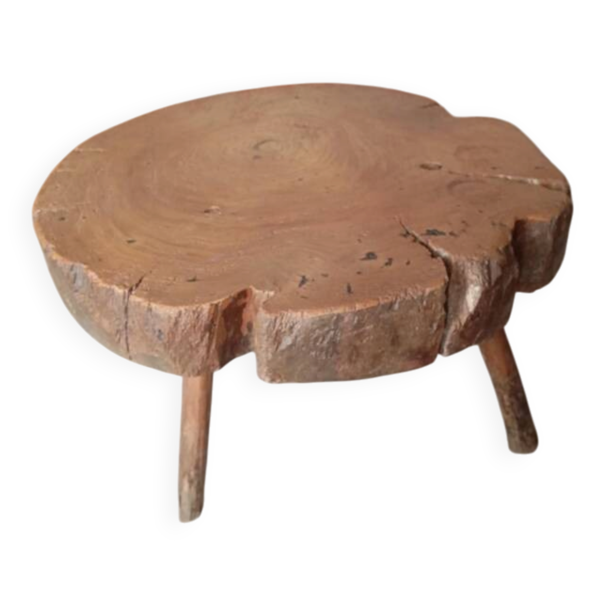 Table basse en orme massif