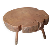 Table basse en orme massif