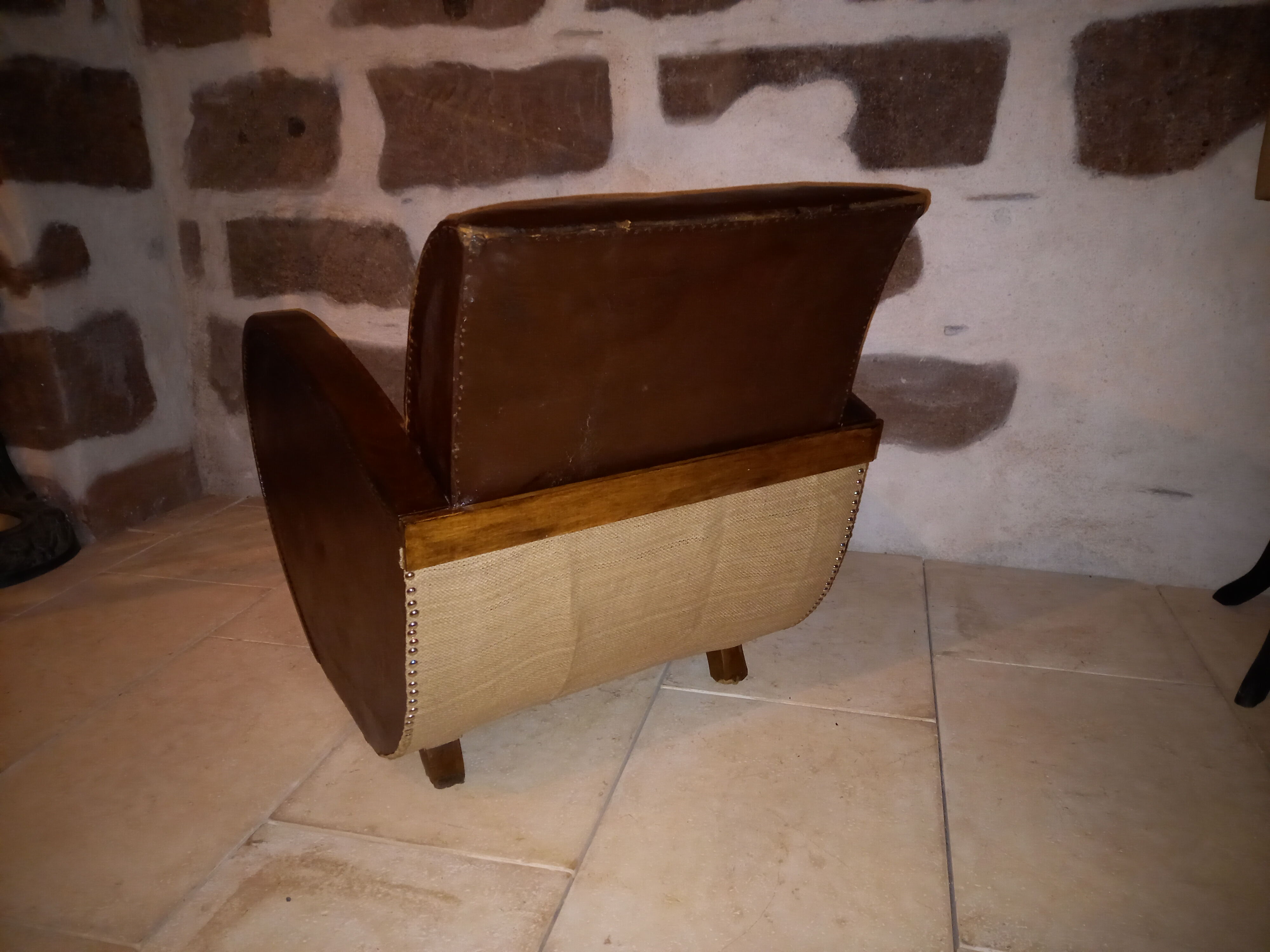 Fauteuil clubs art deco cuir