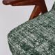 Fauteuil scandinave Space Age en bois et tissu vert