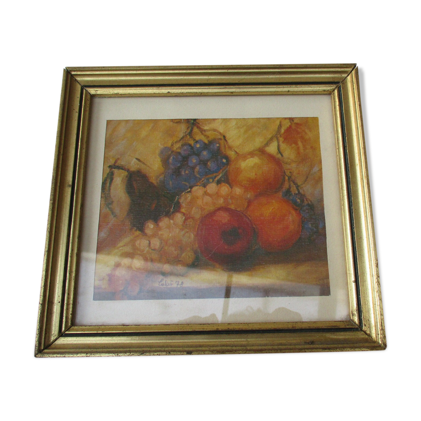 Cadre bois doré vintage 17 x 18