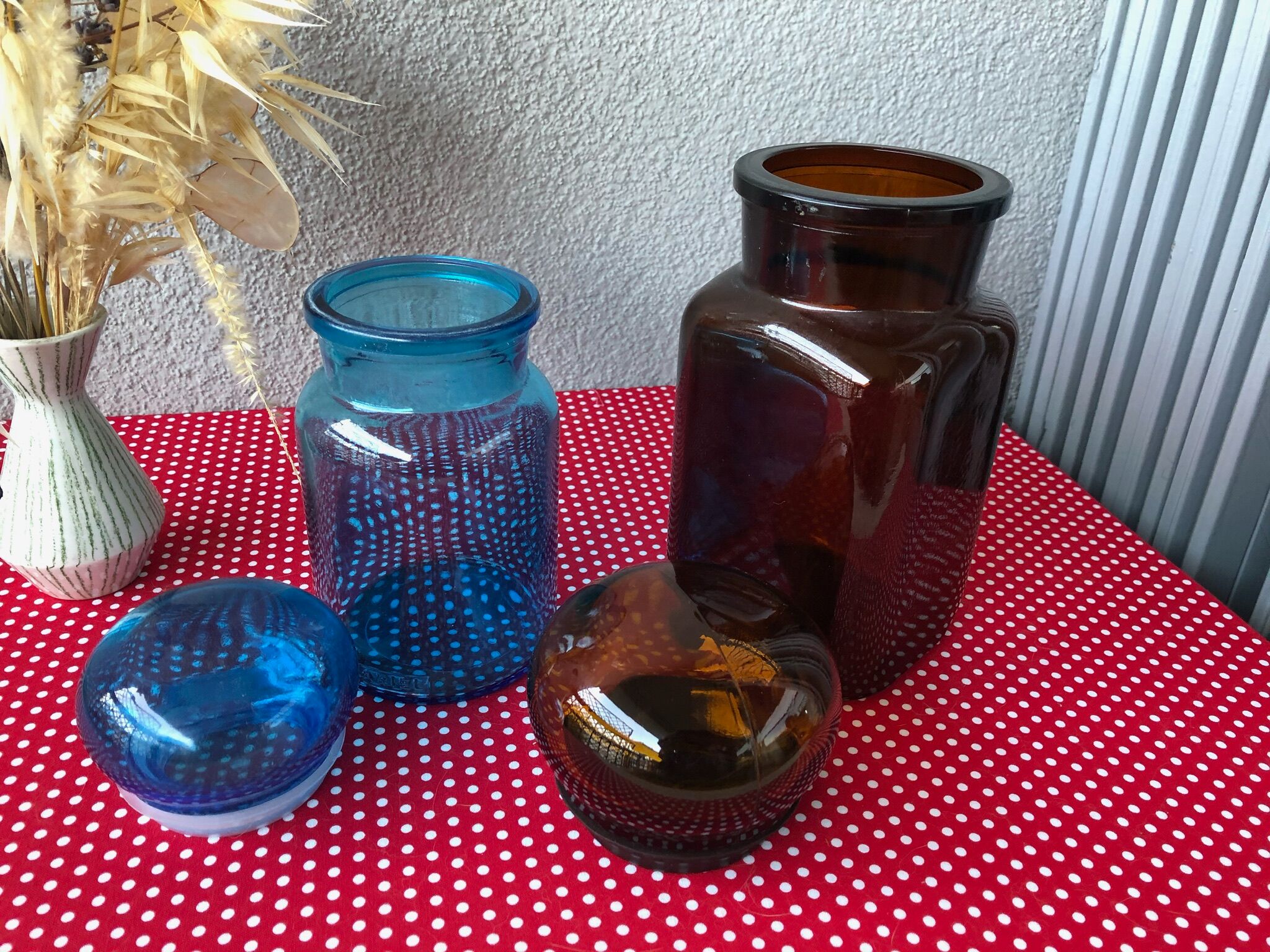 Vintage apothecary pots