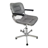 Vintage chrome swivel armchair