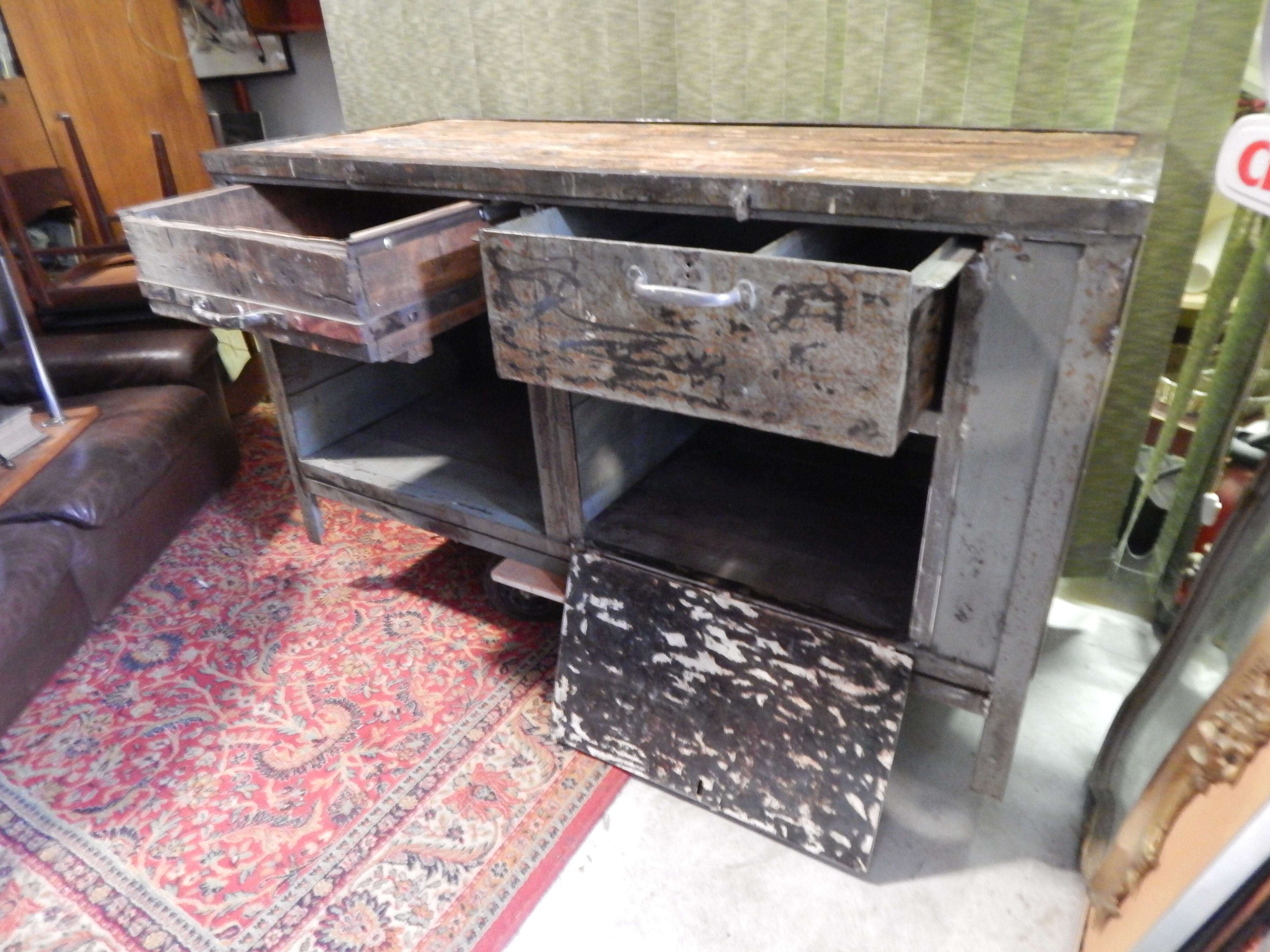 Furniture old industrial workshop