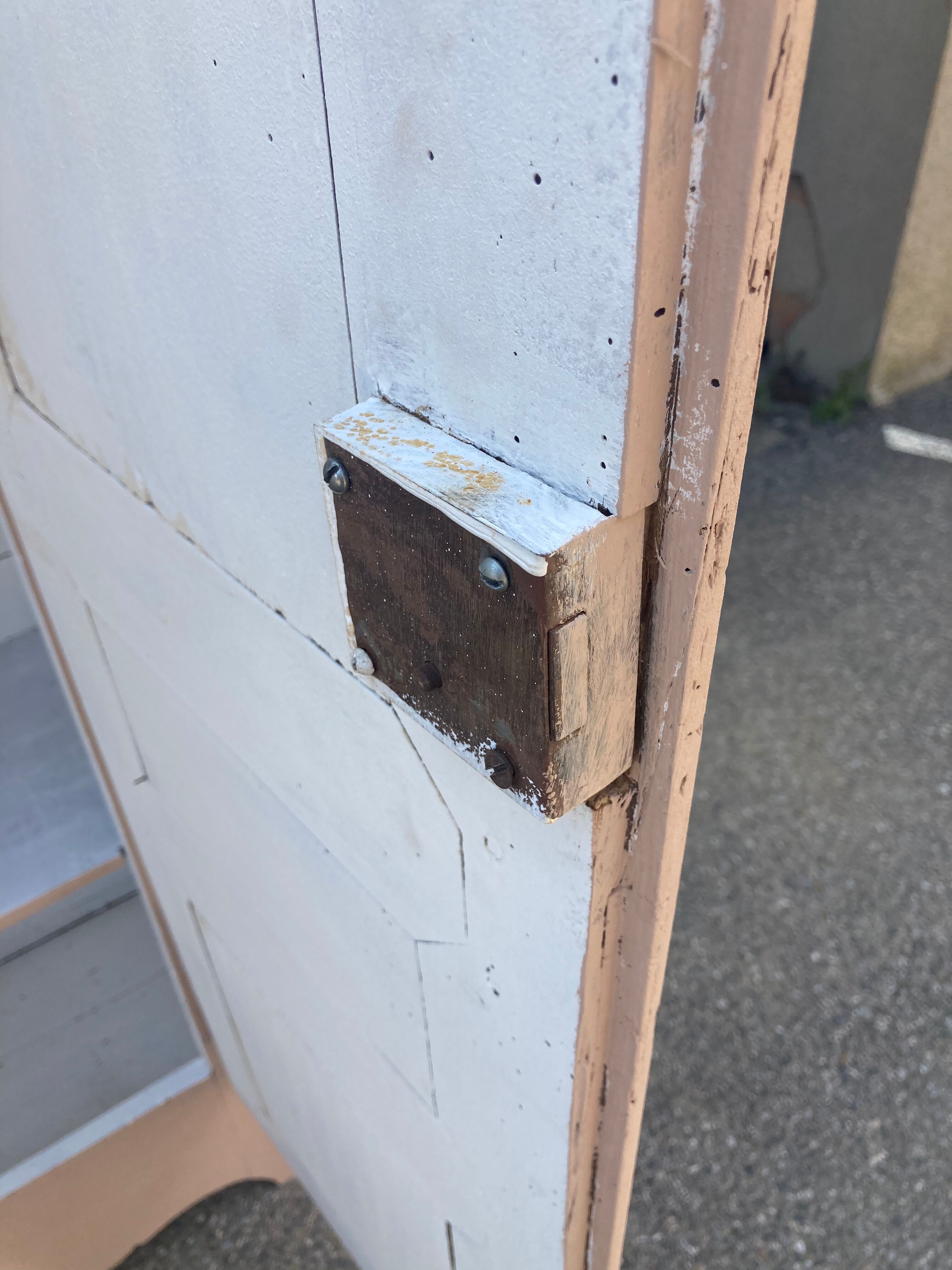 Painted cupboard made of solid wood