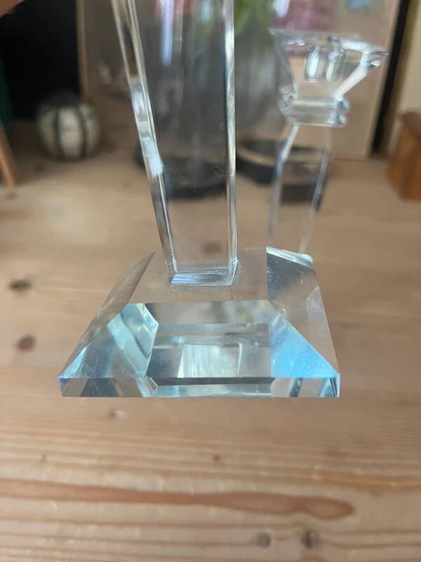 Pair of crystal candlesticks
