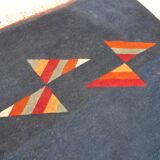 Postmodern Hand-Knotted Wool Rug from Nepal, 1980s Vintage