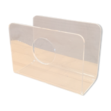 Lucite newspaper stand, 1970s