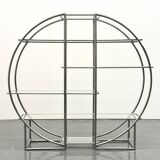 Bauhaus ronde en tubulaire chromé et verre
