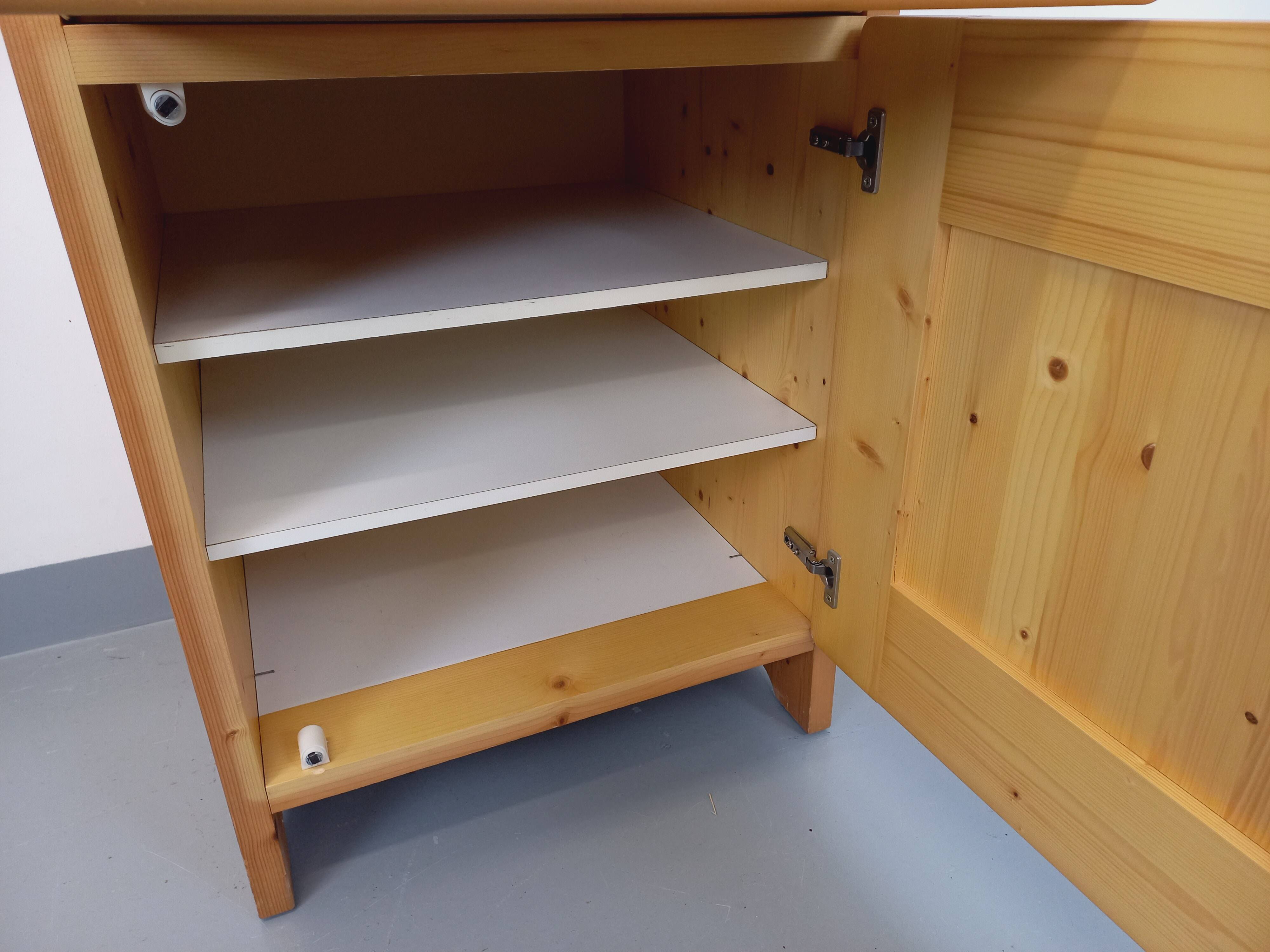 selected by Charlotte Perriand Les Arcs vintage pine storage unit from the 60s and 70s