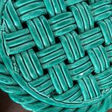 Vintage Green Barbotine Trivet Set - Set of 2