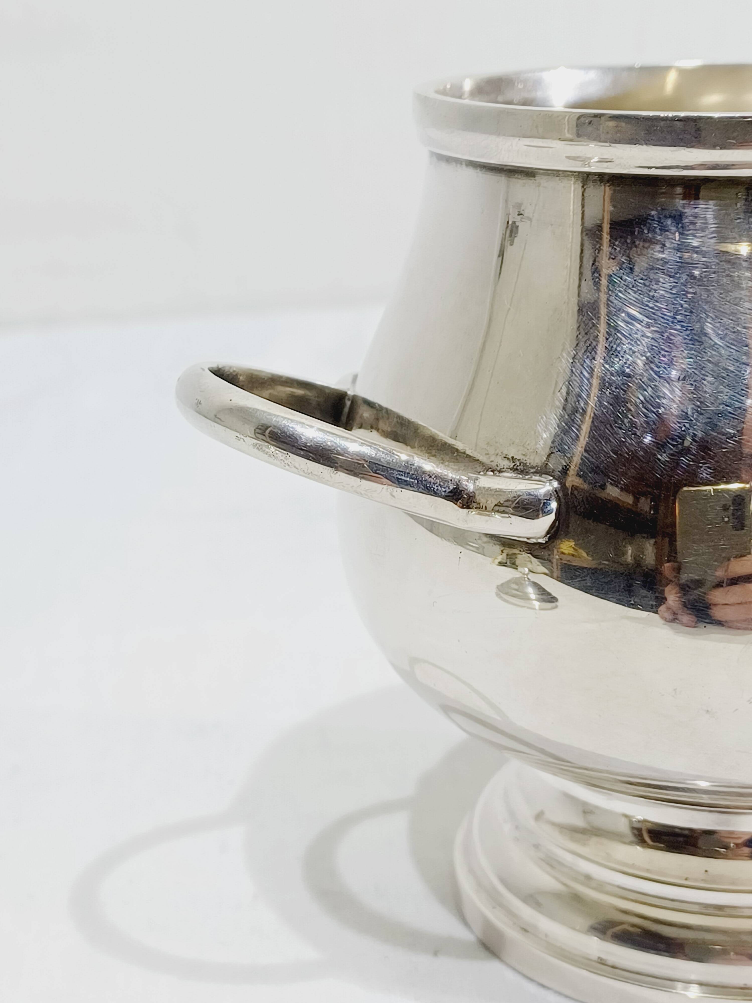 CHRISTOFLE - SILVER-PLATED SUGAR BOWL VENDÔME