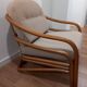 Two rattan armchairs from the 1970s, Scandinavia