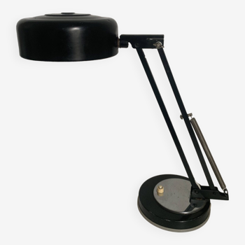 Vintage 1950 industrial black Jumo type lamp - 35 cm