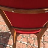 Red Scandinavian chair duo