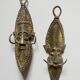 Duo de masques africains bronze