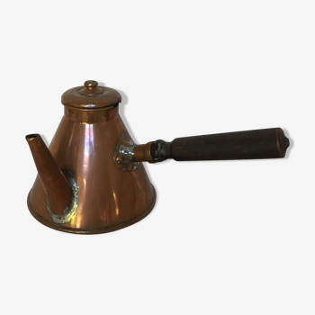 Old copper chocolate maker