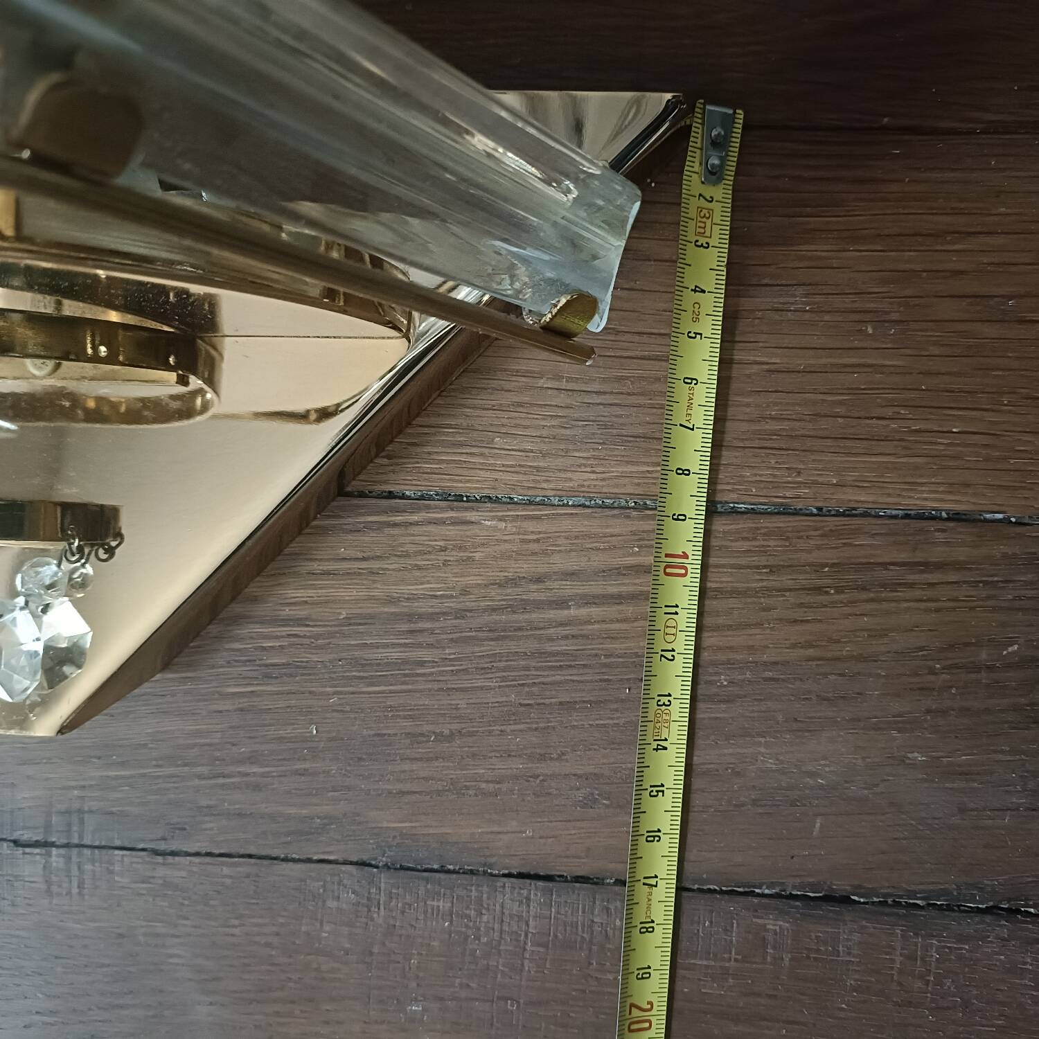 Vintage crystal wall sconce