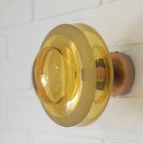 1 of 2 hand blown amber glass ceiling lights / redesign vintage wall lamps