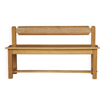 Banc rustique vintage en bois de chêne