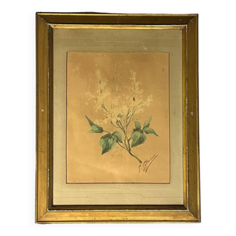Aquarelle Eugène Calmant de 1873   22x 28 cms