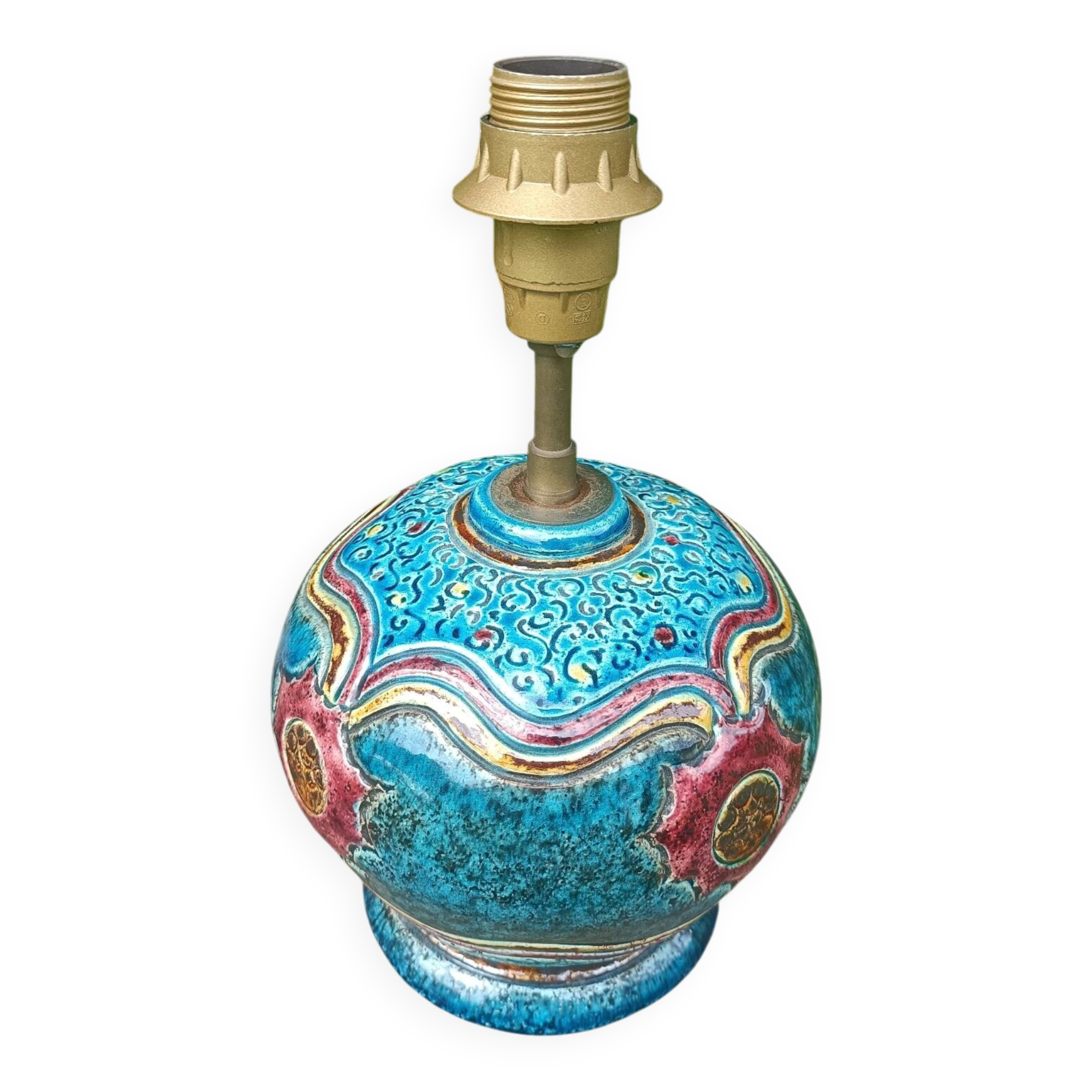 Retro signed ceramic lamp base 💐