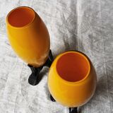 Pair of yellow vases "mickaël powolny and loetz"