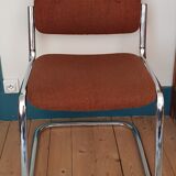 70's metal and fabric office chair