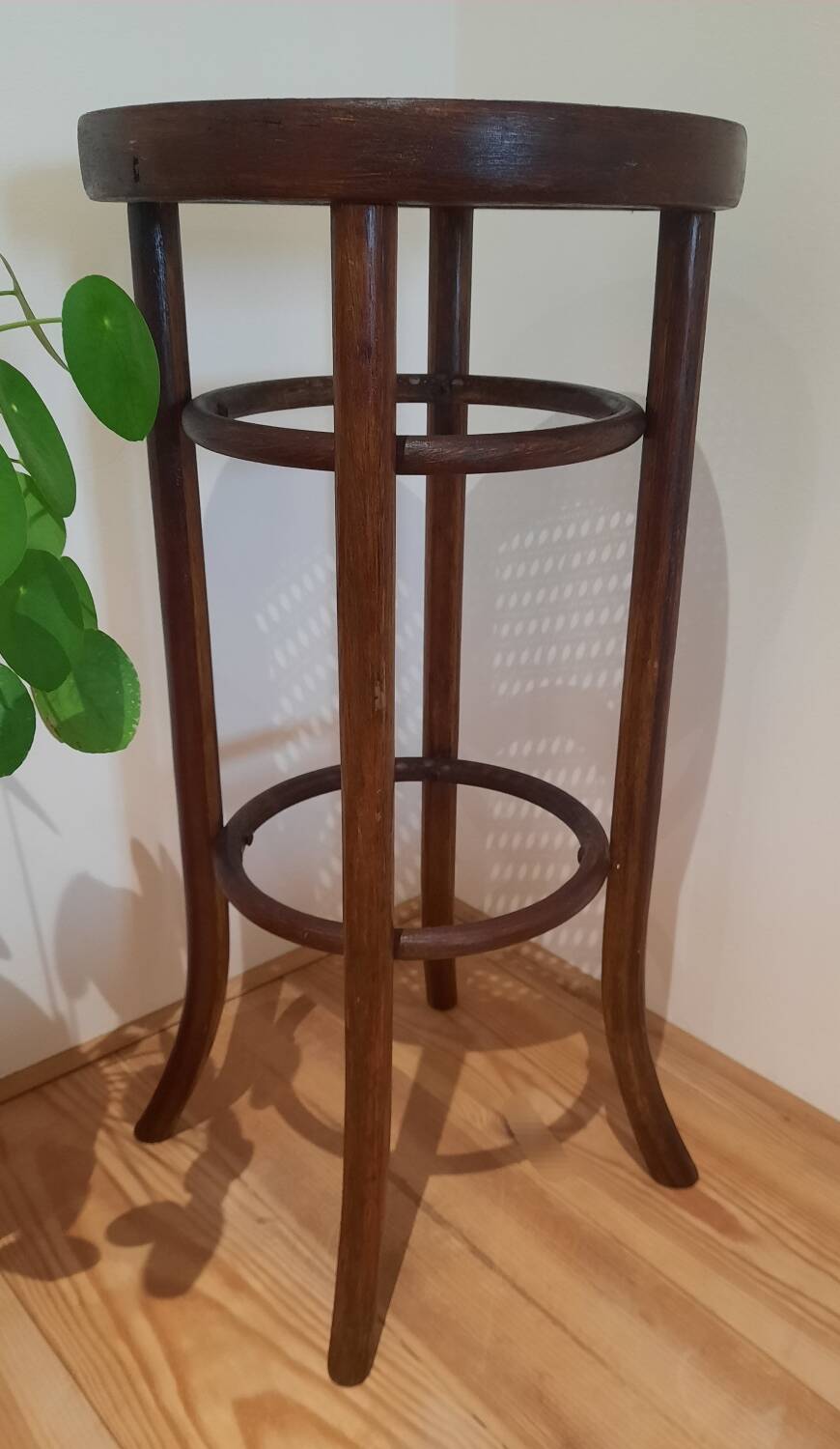 Cane wood stool