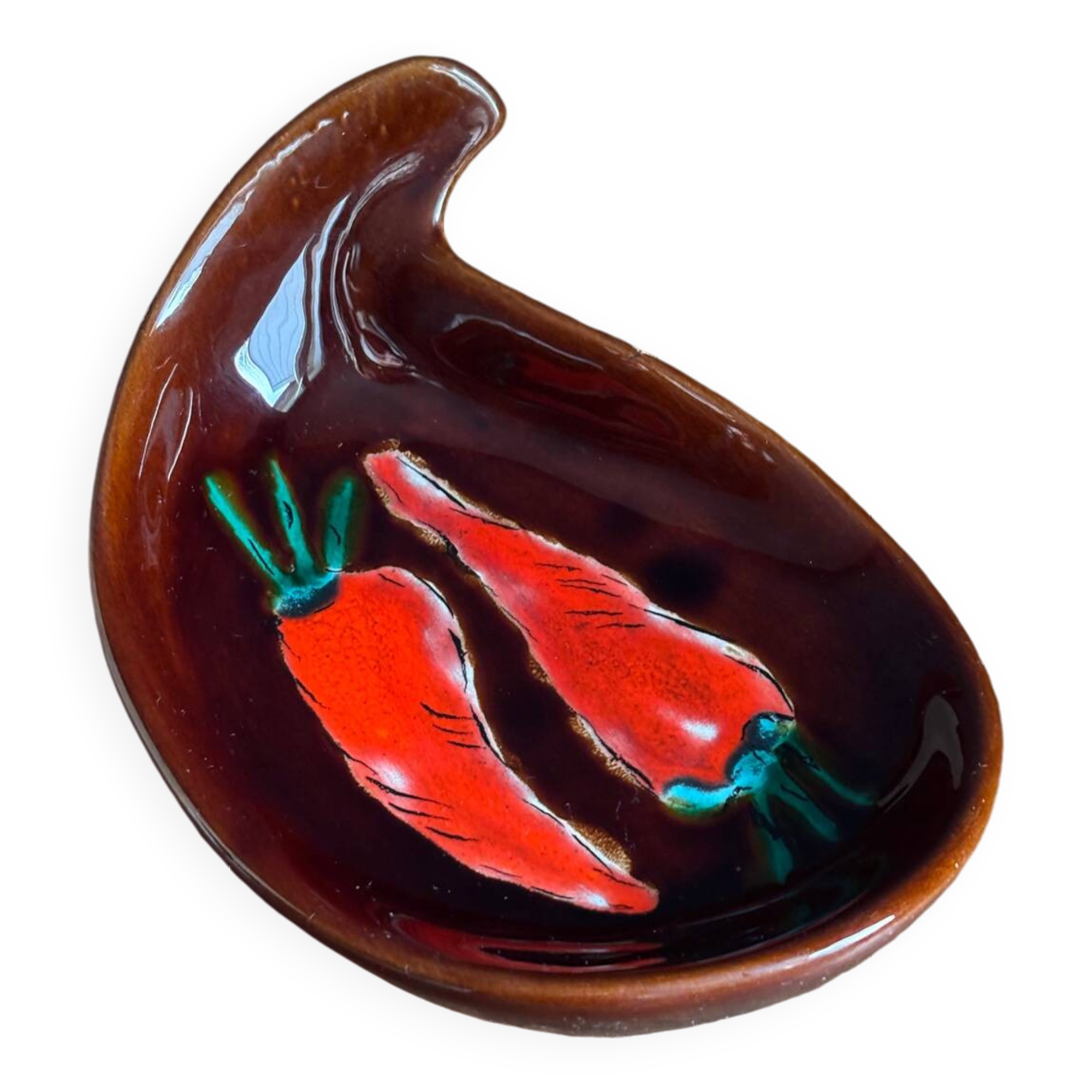 Vintage enameled ceramic bowl 1970