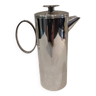 Silver metal coffee pot Christofle model Mercury Sabattini