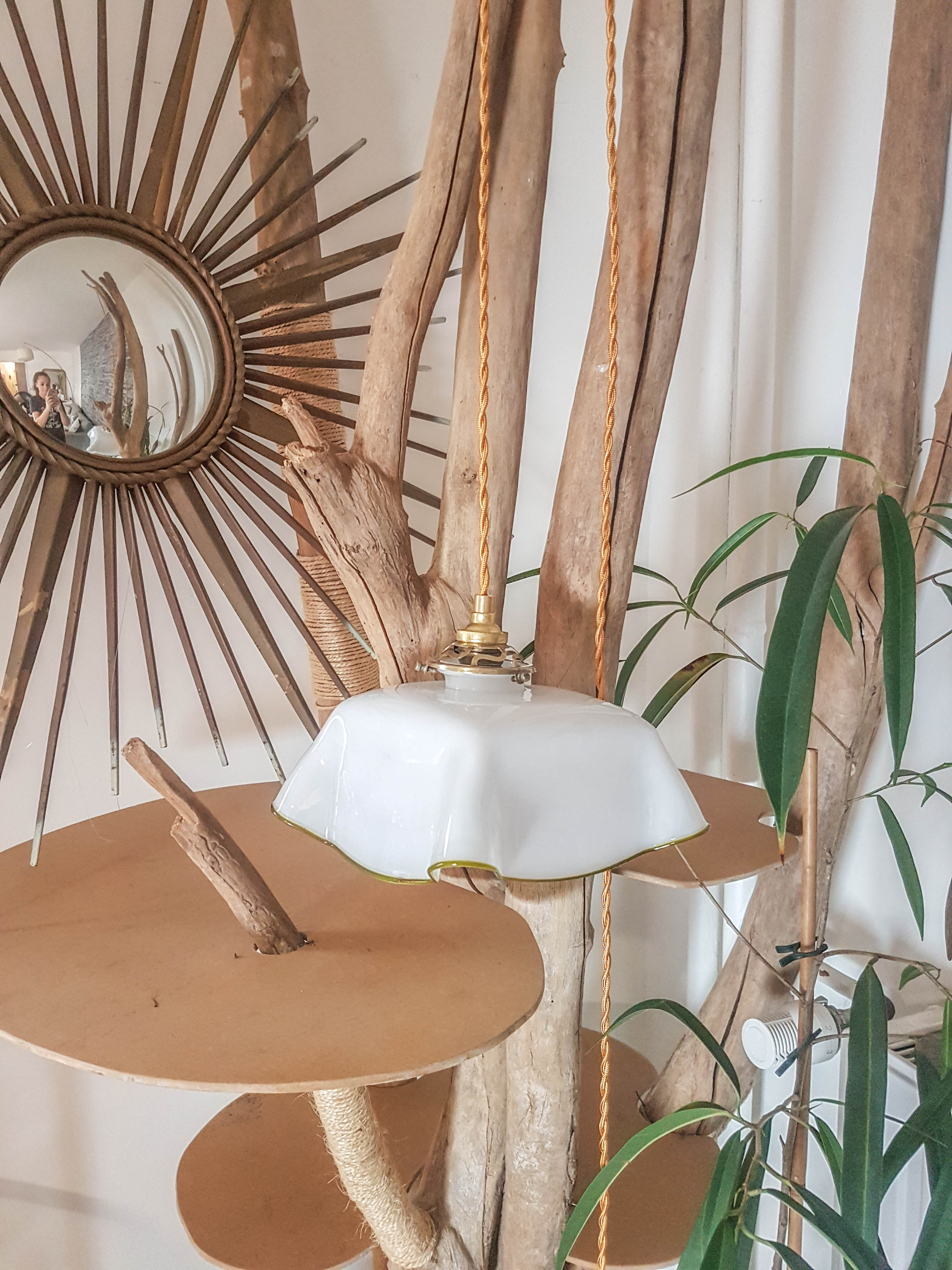 Vintage square hanging lamp