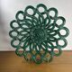 Openwork green ceramic bowl from Vallauris, 1950s.