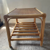 Rattan coffee table from the 70s
