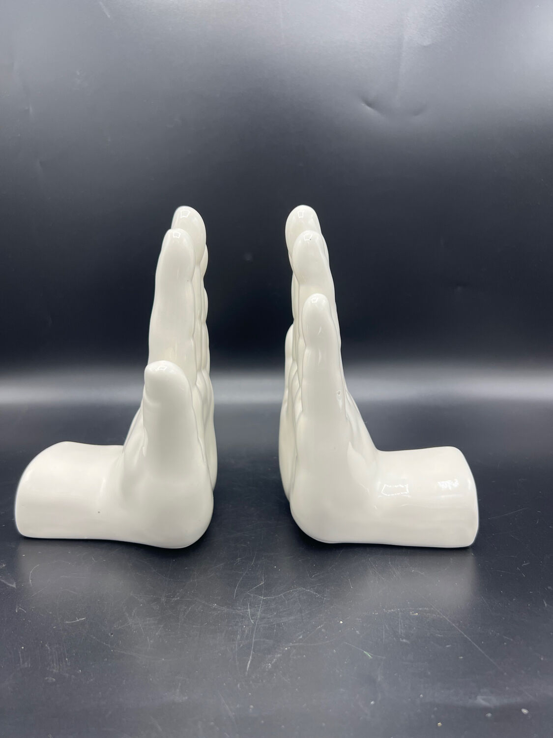 Vintage hand bookends