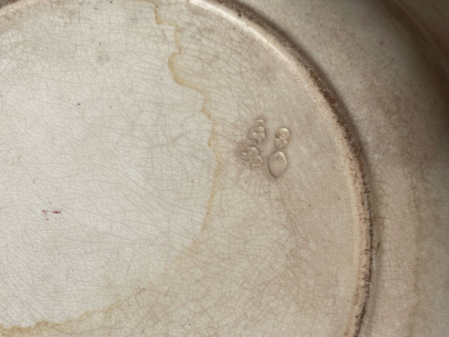 Shallow dish Creil and Montereau model Linotte diameter 28 cm