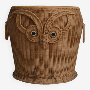 Wobly wicker owl basket