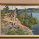 Original Swedish Oil on Canvas – “Landscape” by Sonia Yander –  Dated 1983