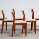 6 danish scandinavian chairs - teak & wool 1960