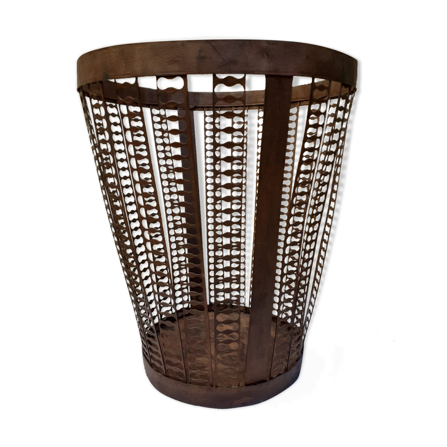 Vintage metal wastepaper basket