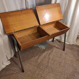 School desk table with locker 1960