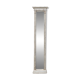 Neoclassical Silver Leaf Pier Mirror with Ringed Columns and Cornice, Italy
