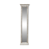 Miroir en argent néoclassique avec colonnes à anneaux et corniche, Italie