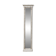 Neoclassical Silver Leaf Pier Mirror with Ringed Columns and Cornice, Italy