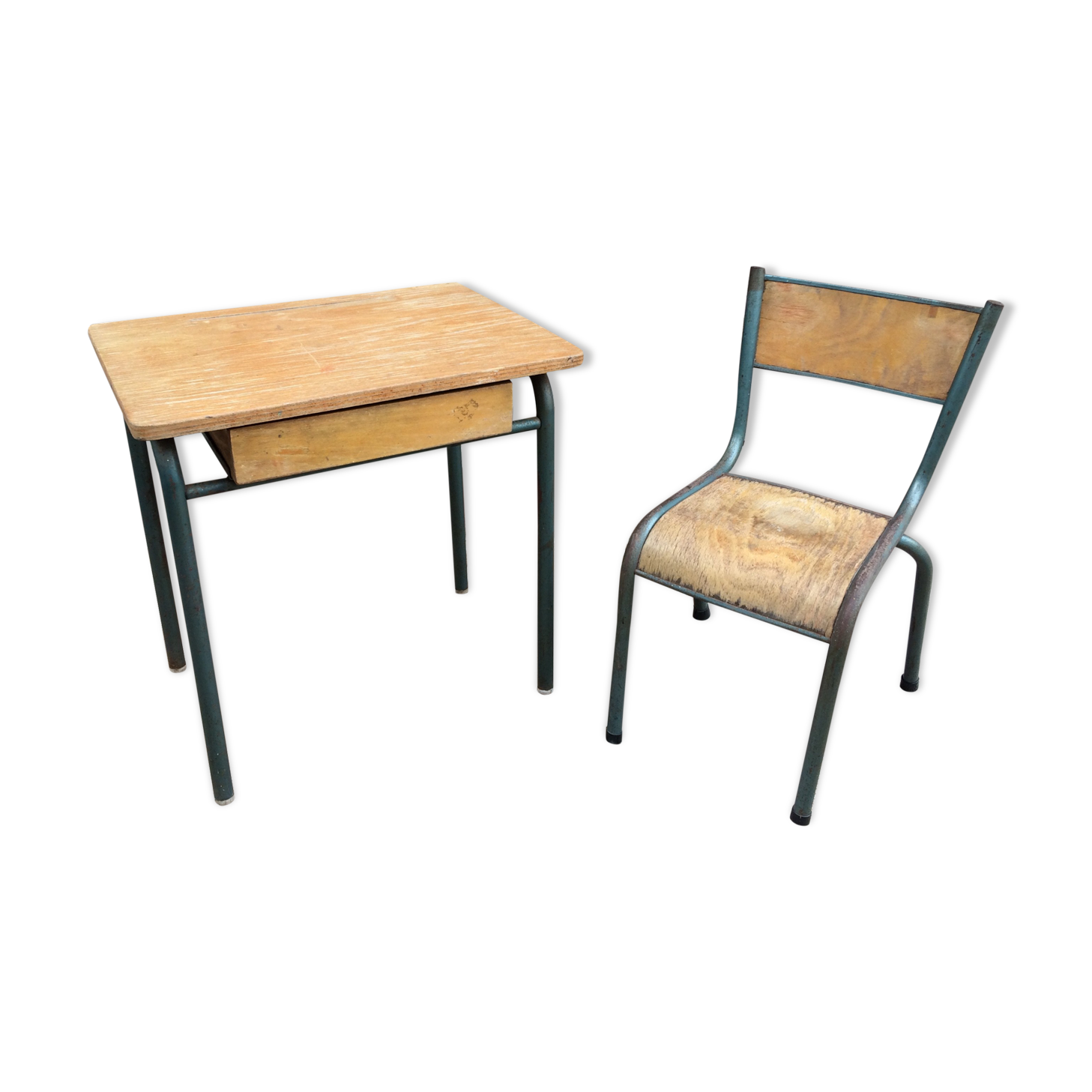 Desk et chair child Mullca 510 vintage school 50/60