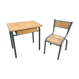 Desk et chair child Mullca 510 vintage school 50/60