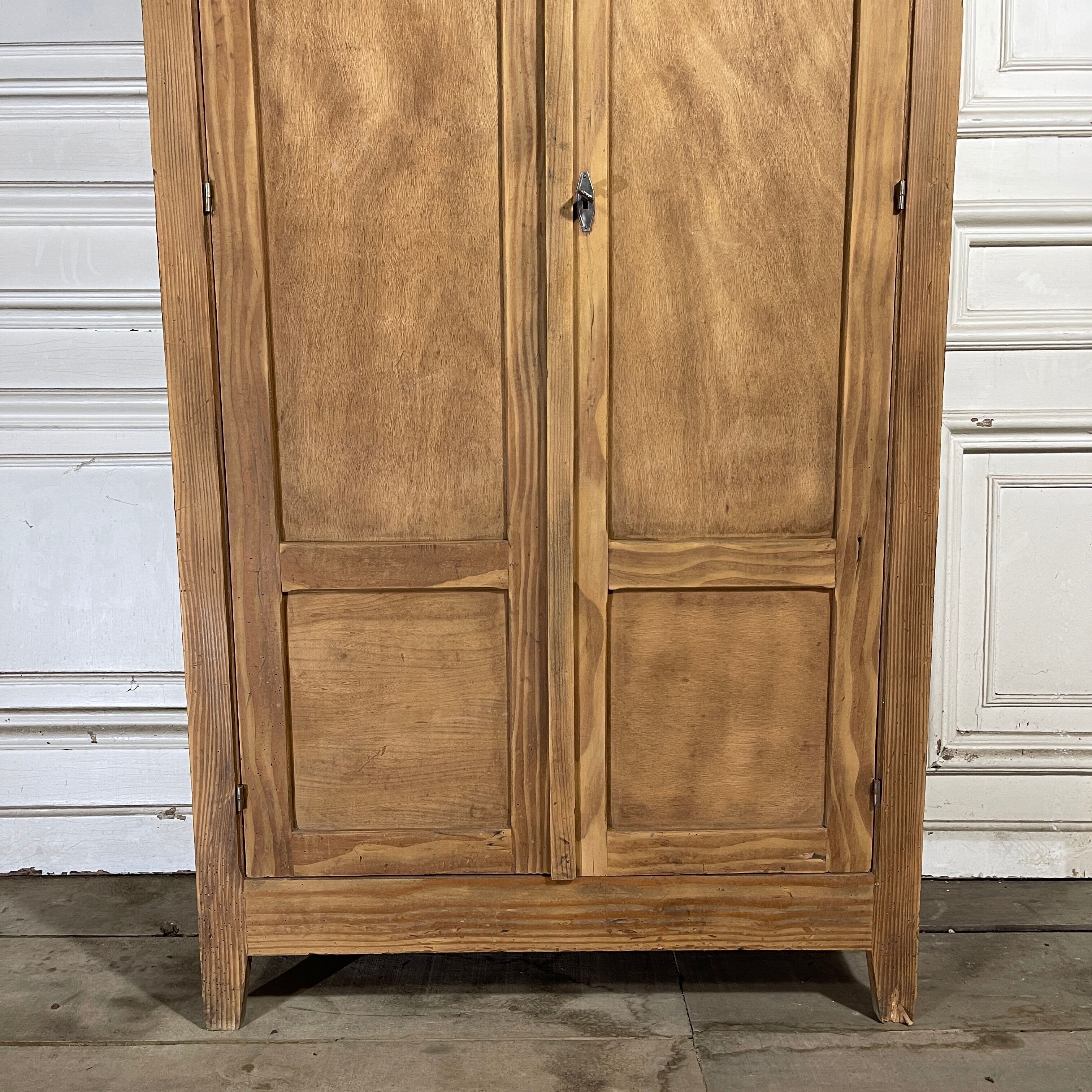 Parisian wardrobe in raw wood