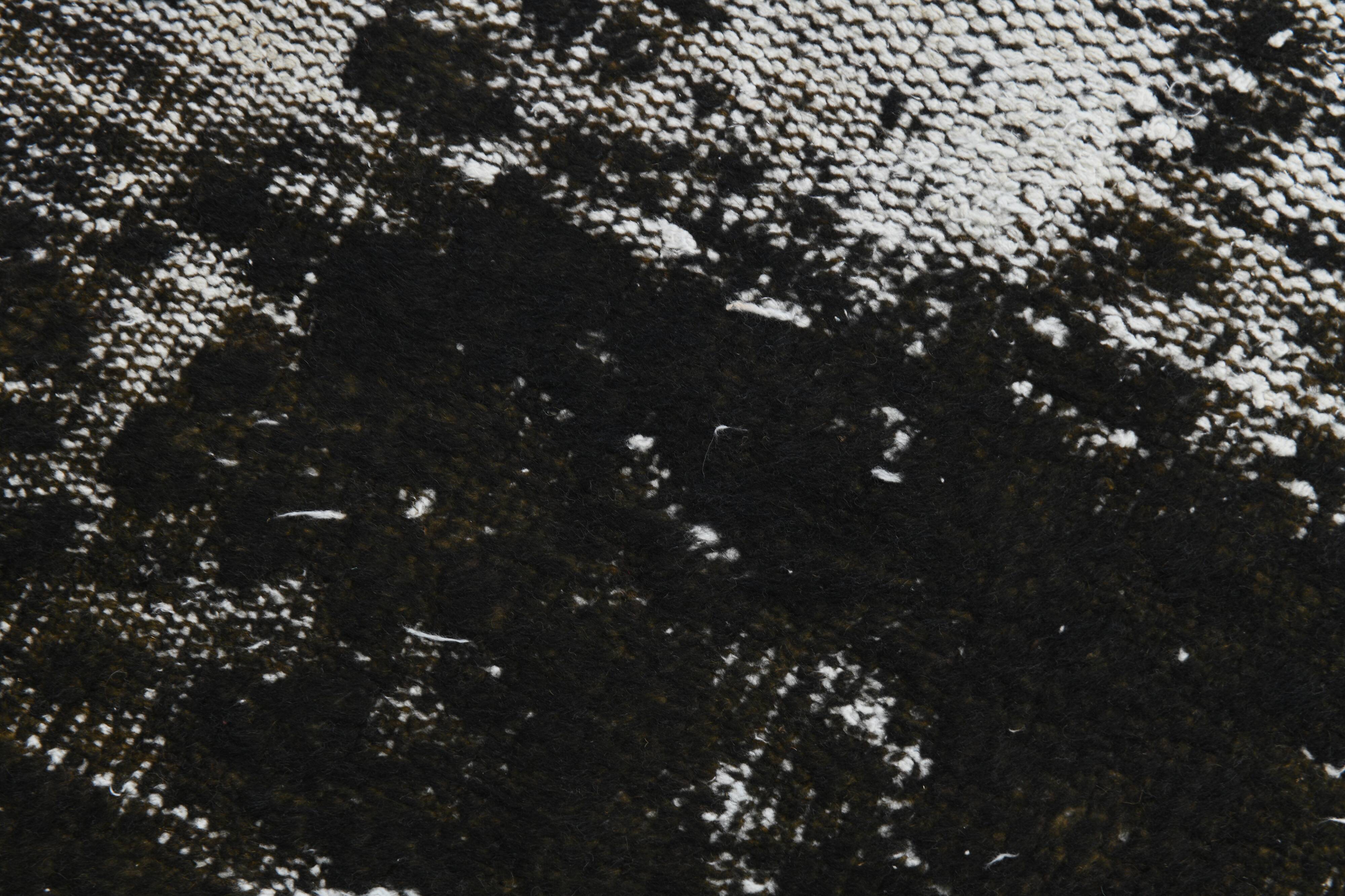 Black & gray antique handmade Turkish rug 259x175cm